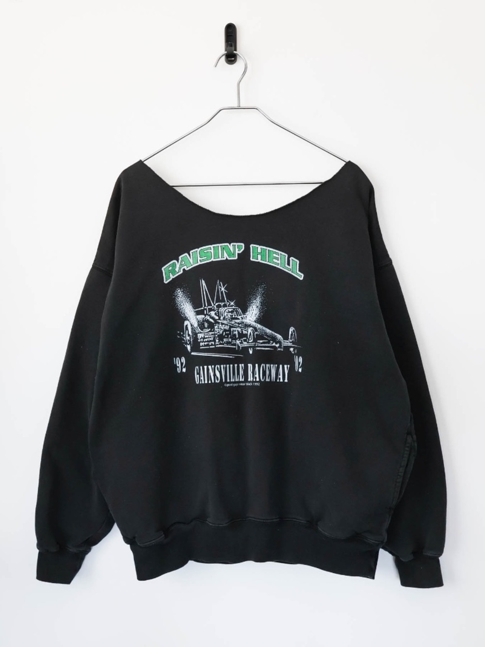 Awesome vintage Raisin' Hell Gainesville Raceway Cut Sweatshirt